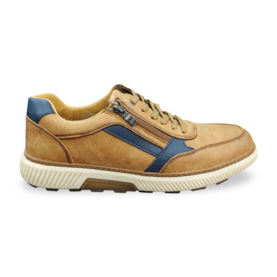 Ανδρικό Casual Παπούτσι με Φερμουάρ - Καφέ Λάρισα-eshop
