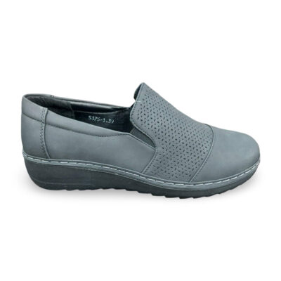 Γυναικείο Μοκασίνι - Slip-On Μαύρο / Καφέ Λάρισα-eshop