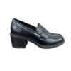 Γυναικείο Loafer με Χοντρό Τακούνι - Μαύρο Λάρισα-eshop