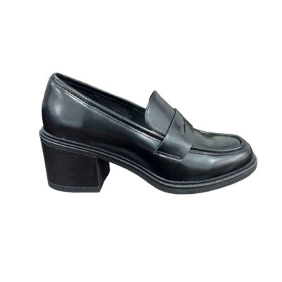 Γυναικείο Loafer με Χοντρό Τακούνι - Μαύρο Λάρισα-eshop