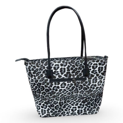 Μεγάλη Γυναικεία Τσάντα (Tote Bag) με Animal Print Λεοπάρ Λάρισα-eshop