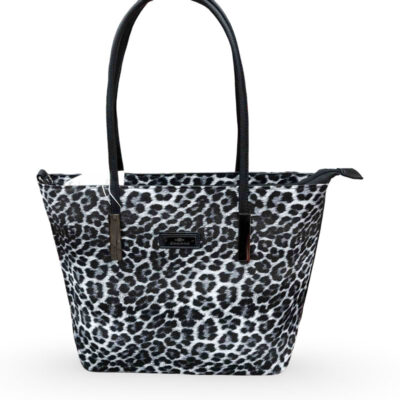 Μεγάλη Γυναικεία Τσάντα (Tote Bag) με Animal Print Λεοπάρ Λάρισα-eshop