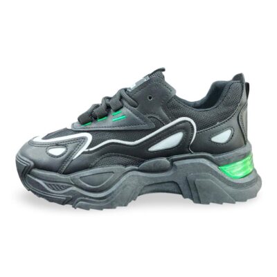 Γυναικεία Chunky Sneakers - Μαύρο/Πράσινο Λάρισα-eshop