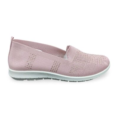 Γυναικείο Παπούτσι Slip-On με Λάστιχο - Ροζ Λάρισα-eshop