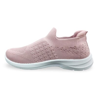 Γυναικείο Παπούτσι Slip-On με Λάστιχο - Ροζ Λάρισα-eshop