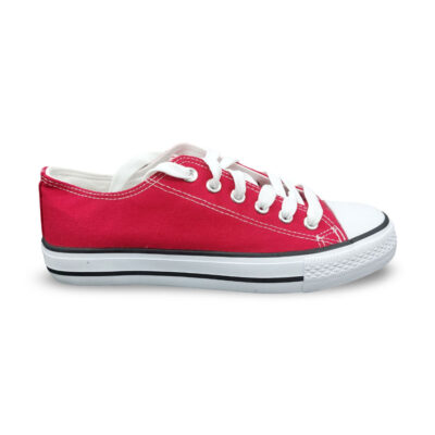 Γυναικεία Πάνινα Παπούτσια Sneakers - Κόκκινο Λάρισα-eshop