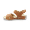 Γυναικεία Πέδιλα με Velcro - Μπεζ/Καφέ Λάρισα-eshop