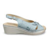 Γυναικείες Πλατφόρμες Peep-Toe - Μπλε / Μπεζ Λάρισα-eshop