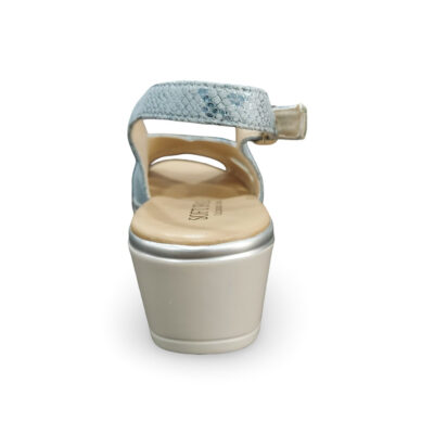 Γυναικείες Πλατφόρμες Peep-Toe - Μπλε / Μπεζ Λάρισα-eshop