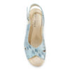 Γυναικείες Πλατφόρμες Peep-Toe - Μπλε / Μπεζ Λάρισα-eshop