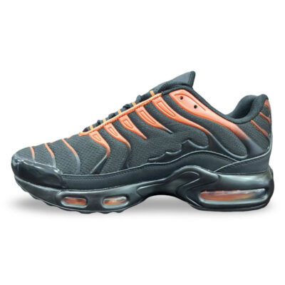 Ανδρικά Αθλητικά Sneakers με Αεροθάλαμο - Μαύρο / Πορτοκαλί Λάρισα-eshop