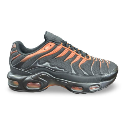 Ανδρικά Αθλητικά Sneakers με Αεροθάλαμο - Μαύρο / Πορτοκαλί Λάρισα-eshop